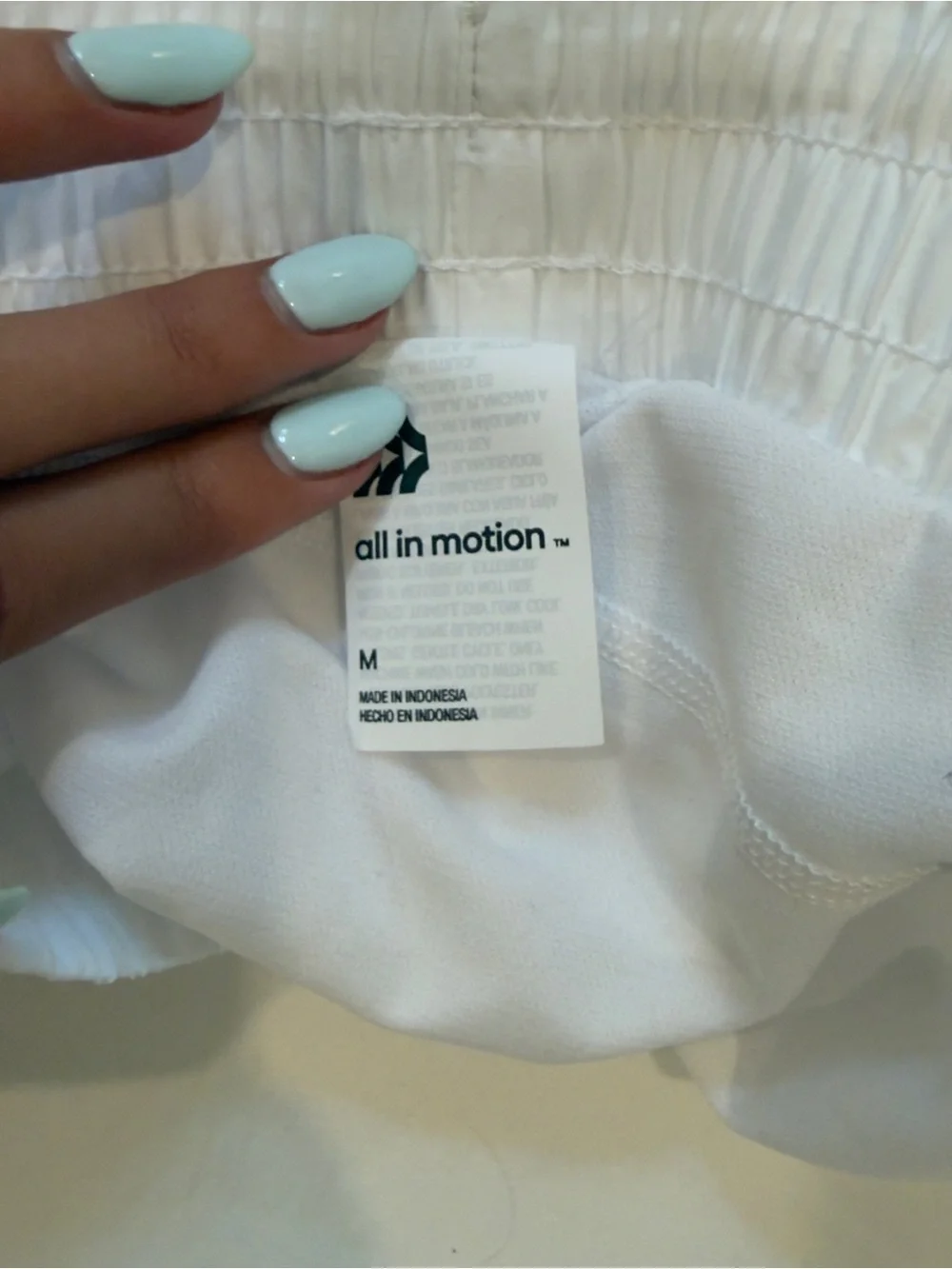 NWT All In Motion White High Rise Running Shorts Size Medium